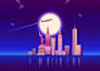 create a vector skyline city  illustration in 3 days